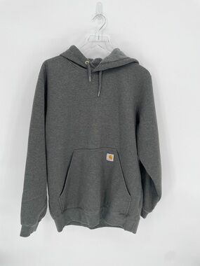 Carhartt Gray Logo Loose Fit Work Outdoor Hoodie Sweatshirt